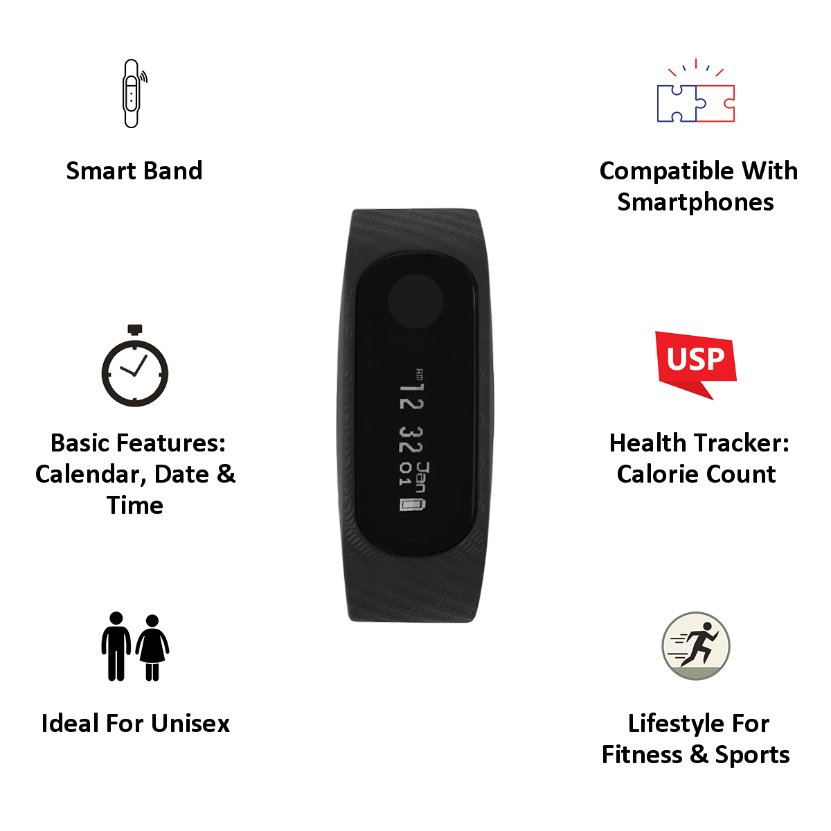 Buy Fastrack Reflex 2 0 Smart Band Activity Tracker Swd90059pp05